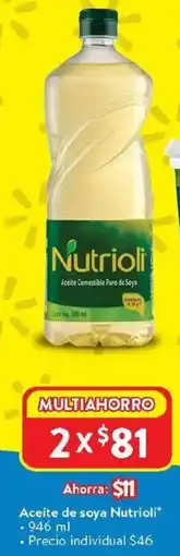 Walmart Nutrioli aceite de soya oferta