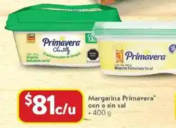 Walmart Margarina primavera con o sin sal oferta