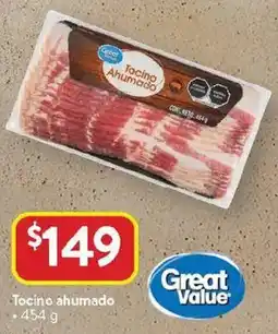 Walmart Great value tocino ahumado oferta