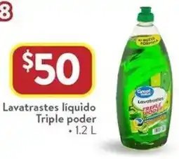 Walmart Great value lavatrastes líquido triple poder oferta