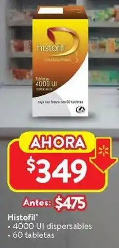 Walmart Histofil 4000 ui dispersables oferta