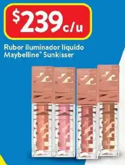 Walmart Sunkisser rubor iluminador líquido maybelline oferta