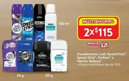 Walmart Lady speed stick, speed stick, stefano o neutro balance oferta