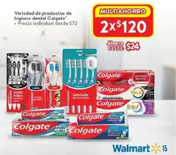Walmart Colgate variedad de productos de higiene dental oferta