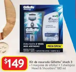 Walmart Gillette mach 3 kit de rasurado oferta