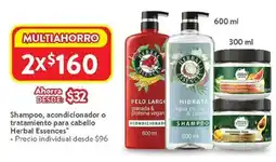 Walmart Herbal essences shampoo, acondicionador o tratamiento para cabello oferta