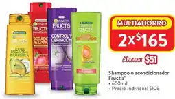 Walmart Fructis shampoo o acondicionador oferta