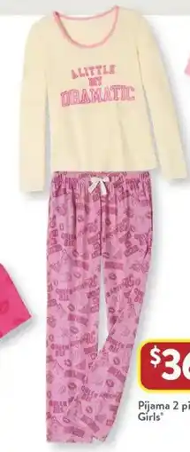 Walmart Pijama 2 piezas para niña mean girls oferta