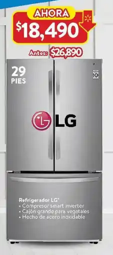 Walmart Lg refrigerador oferta