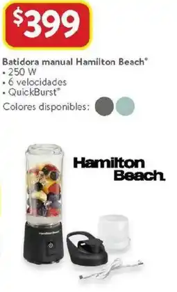 Walmart Hamilton beach batidora manual oferta