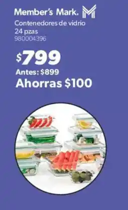 Sam's Club Member's mark Contenedores de vidrio oferta