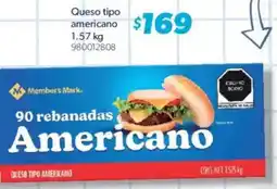 Sam's Club Queso tipo americano oferta