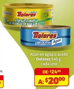 Soriana Mercado Dolores atún en agua o aceite oferta