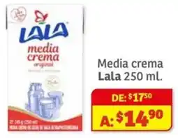 Soriana Mercado Lala Media crema oferta