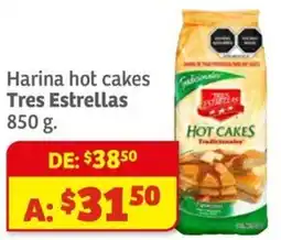 Soriana Mercado Tres estrellas harina hot cakes oferta