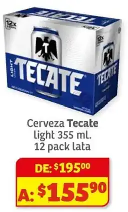 Soriana Mercado Tecate cerveza light oferta