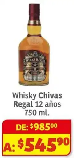 Soriana Mercado Chivas regal whisky oferta
