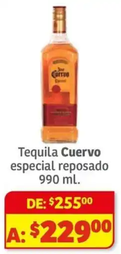 Soriana Mercado Cuervo tequila especial reposado oferta