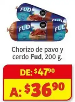 Soriana Mercado Fud chorizo de pavo y cerdo oferta