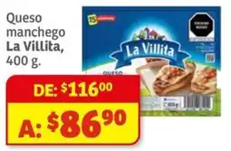 Soriana Mercado La villita queso manchego oferta