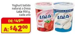 Soriana Mercado Lala yoghurt batido natural o fresa oferta