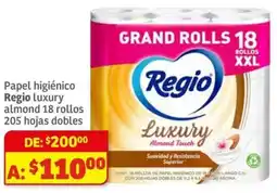 Soriana Mercado Regio papel higiénico luxury almond oferta