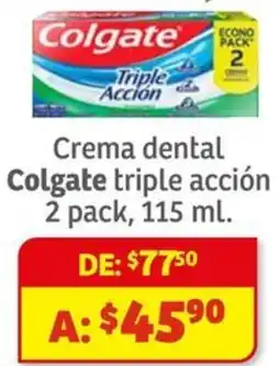 Soriana Mercado Colgate crema dental triple acción oferta