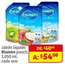Soriana Mercado Blumen jabón líquido pouch oferta
