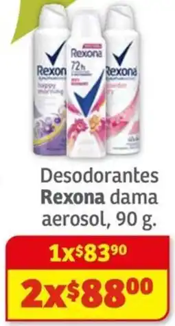 Soriana Mercado Rexona desodorantes dama aerosol oferta
