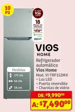 Soriana Mercado Vios home refrigerador automático oferta