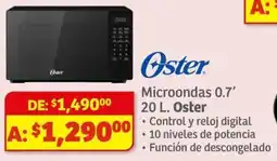 Soriana Mercado Oster microondas 0.7' oferta
