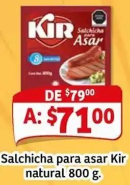 Soriana Mercado Kir salchicha para asar natural oferta
