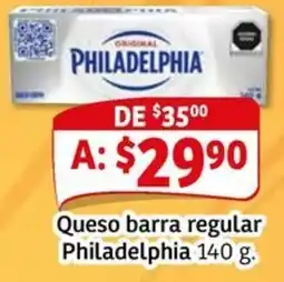 Soriana Mercado Philadelphia queso barra regular oferta