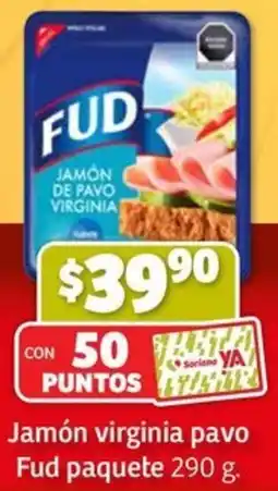 Soriana Mercado Fud jamón virginia pavo paquete oferta