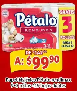 Soriana Mercado Pétalo rendimax papel higiénico oferta