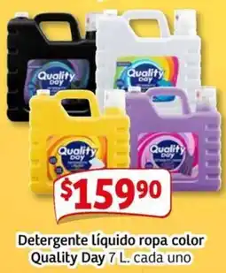 Soriana Mercado Quality day detergente líquido ropa color oferta