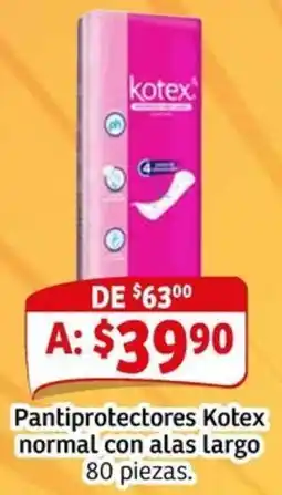 Soriana Mercado Kotex pantiprotectores normal con alas largo oferta