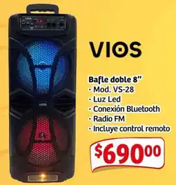 Soriana Mercado Vios bafle doble 8" oferta