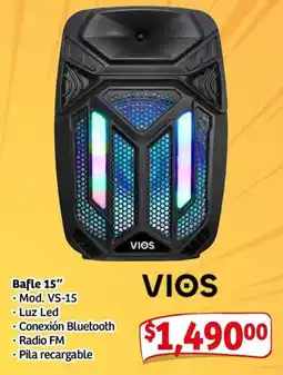 Soriana Mercado Vios bafle 15" oferta