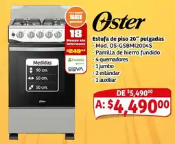 Soriana Mercado Oster estufa de piso 20" pulgadas oferta