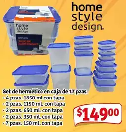 Soriana Mercado Home style design set de hermético en caja oferta