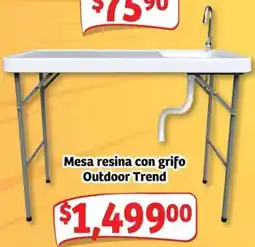 Soriana Mercado Outdoor trend mesa resina con grifo oferta