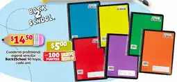 Soriana Mercado Back2school cuaderno profesional espiral sencillo oferta