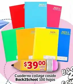 Soriana Mercado Back2school cuaderno college cosido oferta