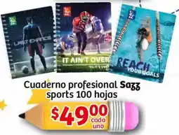 Soriana Mercado Sazz cuaderno profesional sports oferta