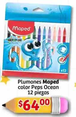 Soriana Mercado Maped plumones color peps ocean oferta