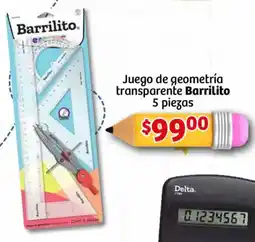 Soriana Mercado Barrilito juego de geometría transparente oferta