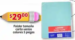 Soriana Mercado Folder tamaño carta varios colores oferta