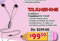 Soriana Mercado Transhine audífonos transhine EN-7020P oferta