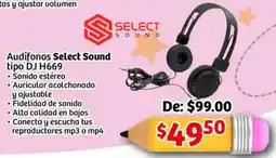 Soriana Mercado Select sound audífonos tipo DJ H669 oferta